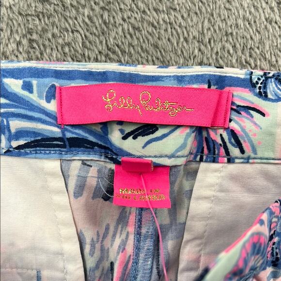 NEW Lilly Pulitzer 4 Adie Ruffle Pocket Stretch Women's Whisper Blue Shorts - Picture 8 of 13